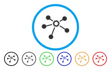 Dişli bağlantılar yuvarlak simge