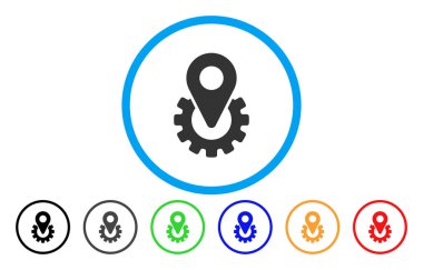 Sanayi dişli konumu işaret yuvarlak simge