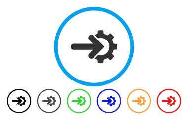 Entegrasyon dişli yuvarlak simge