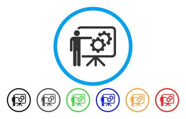 Mekanik kurulu yuvarlak simge rapor