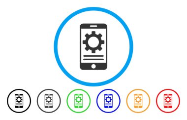 Mobil ekran seçenekleri yuvarlak simge dişli