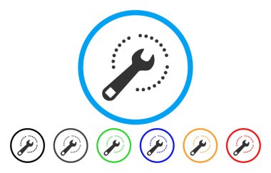 Hizmet yuvarlak anahtar simgesini araçları