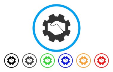 Akıllı sözleşme karşılıklı yuvarlak simge