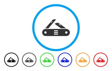 İsviçre Multitool bıçak yuvarlak simge