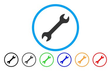 Yuvarlak İngiliz anahtarı simgesini