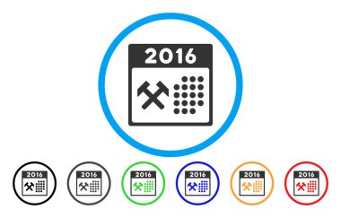 2016 işgünü yuvarlak simge