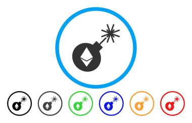 Ethereum bomba simgesi yuvarlak