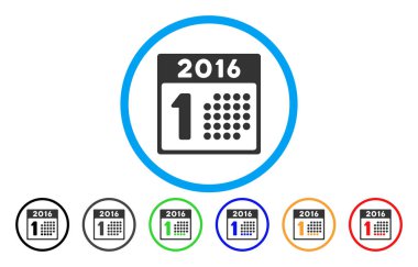 İlk 2016 gün yuvarlak simge