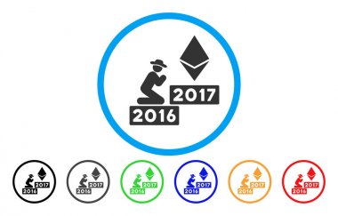 Dua Ethereum kristal 2017 için simge yuvarlak