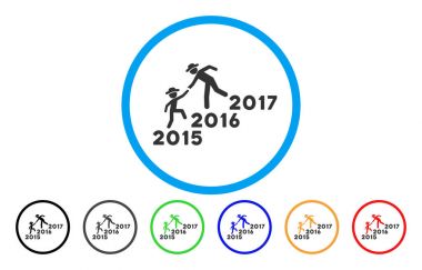 Yıl yuvarlak simge beyler yardım