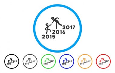 Yıl yuvarlak simge beyler yardım