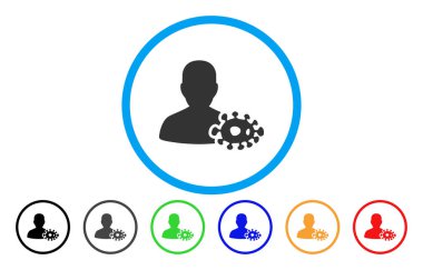 Bakteriyolog yuvarlak simge