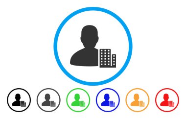 Şehir mimar yuvarlak simge