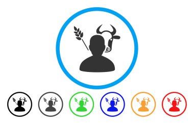 Çiftçi simgesi yuvarlak