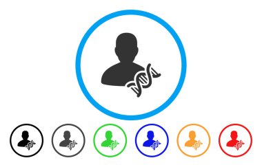 Genetikçi Dna yuvarlak simge