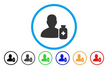 Eczacı tıp yuvarlak simge