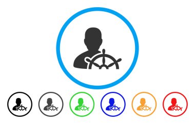 Gemi kaptanı simgesi yuvarlak