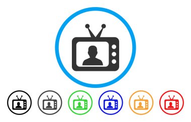 TV hoparlör simgesi yuvarlak