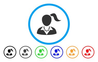 Kadın yuvarlak simge