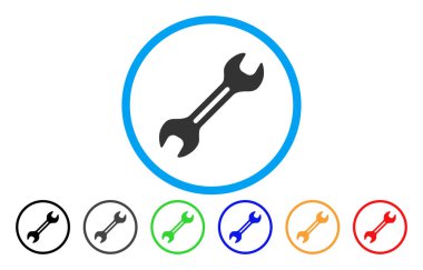 Yuvarlak İngiliz anahtarı simgesini