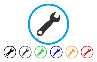 Yuvarlak İngiliz anahtarı simgesini