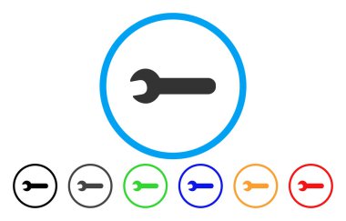 Yuvarlak İngiliz anahtarı simgesini