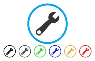 Yuvarlak İngiliz anahtarı simgesini