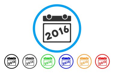 2016 takvim yuvarlak simge