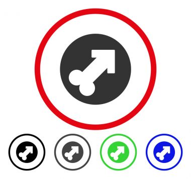 Ereksiyon yuvarlak vektör simgesi