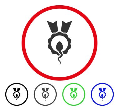 Sperm kazanan yuvarlak vektör simgesi