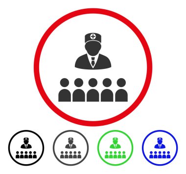 Doktor sınıf yuvarlak vektör simgesi