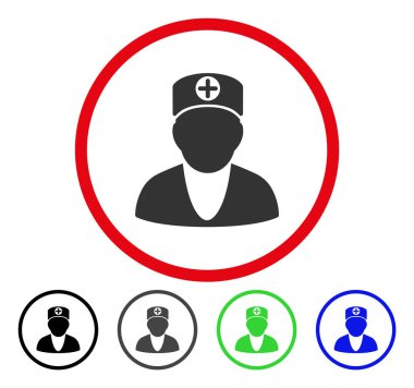 Doktor yuvarlak vektör simgesi