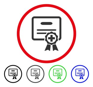 Sağlık raporu yuvarlak vektör simgesi