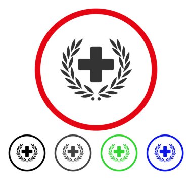 Tıbbi zafer yuvarlak vektör simgesi