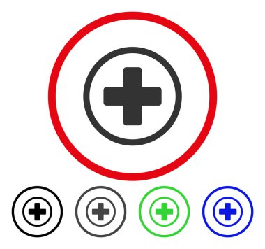 Yuvarlak ve yuvarlak vektör simgesi