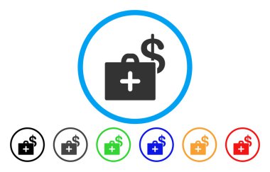 Sağlık fonu durumda vektör simge yuvarlak