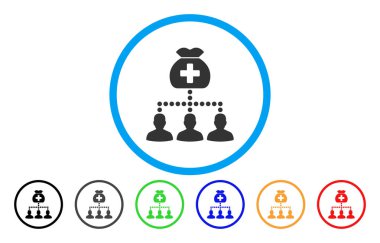 Sağlık fonu istemcileri vektör simge yuvarlak