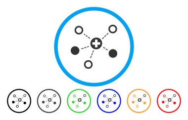 Tıbbi Linkler yuvarlak vektör simgesi