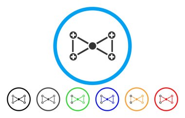 Tıbbi düğümleri yuvarlak vektör simgesi