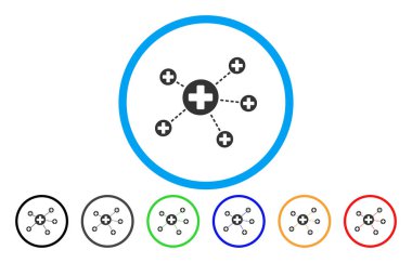 Tıbbi ilişkileri yuvarlak vektör simgesi