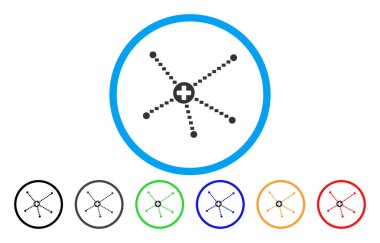 Tıbbi ilişkileri yuvarlak vektör simgesi