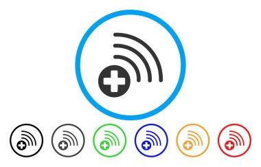 Tıbbi kaynak yuvarlak vektör simgesi