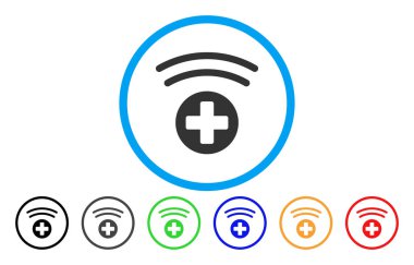 Tıbbi kaynak yuvarlak vektör simgesi