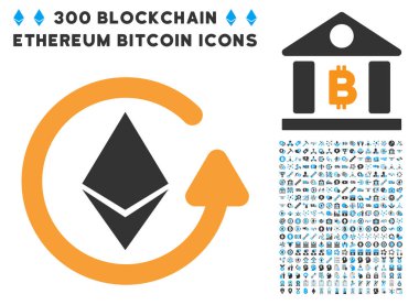 Küçük resim ile Ethereum geri ödeme düz simgesi