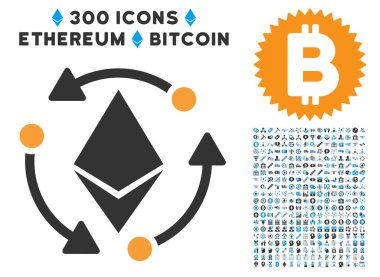 Ethereum döndürme düz simgesi ile