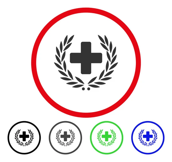 Tıbbi zafer yuvarlak vektör simgesi