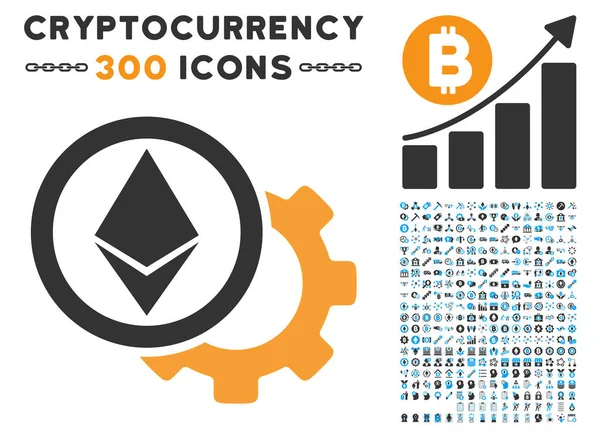 Ethereum seçenekleri karikatür düz simgesi ile