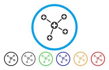 Tıp Linkler yuvarlak vektör simgesi
