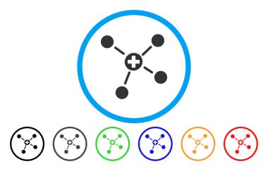 Tıp Linkler yuvarlak vektör simgesi