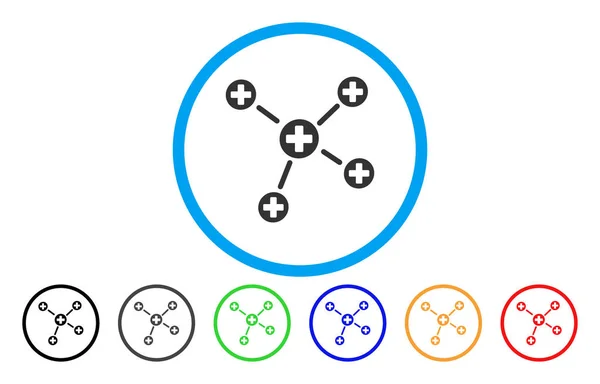 Ιατρική συνδέσεις στρογγυλεμένες διάνυσμα εικονίδιο — Διανυσματικό Αρχείο